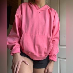 NWOT Hot Pink Nike Cropped Hoodie